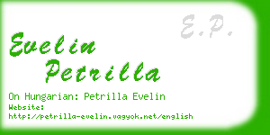 evelin petrilla business card